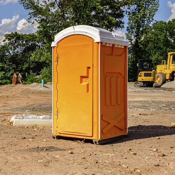 how often are the portable toilets cleaned and serviced during a rental period in Los Arcos